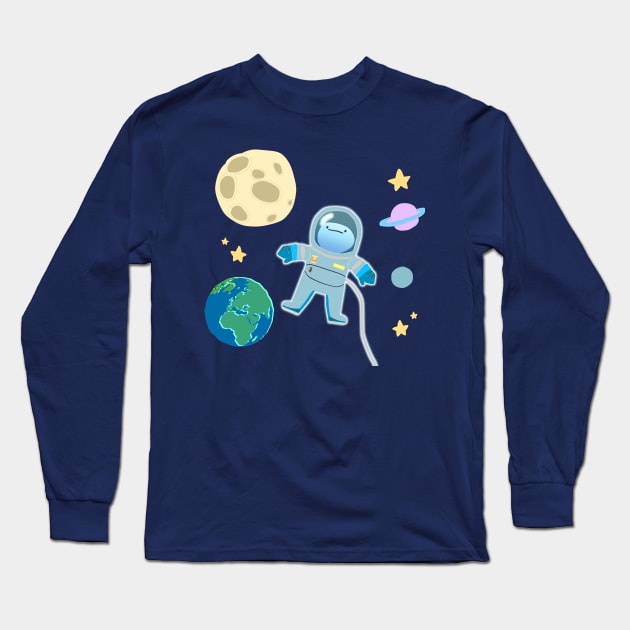 spaceman in space Long Sleeve T-Shirt by mareescatharsis